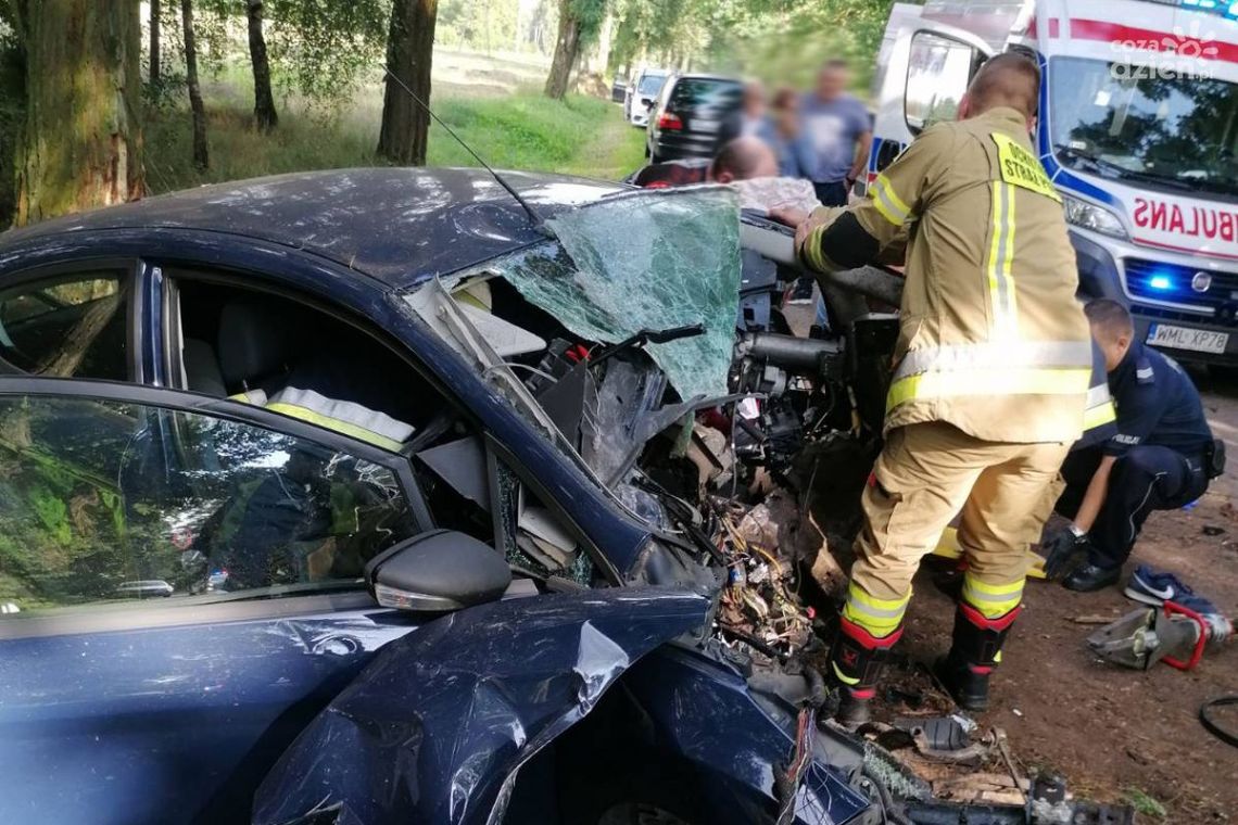 Na łuku wypadł z drogi