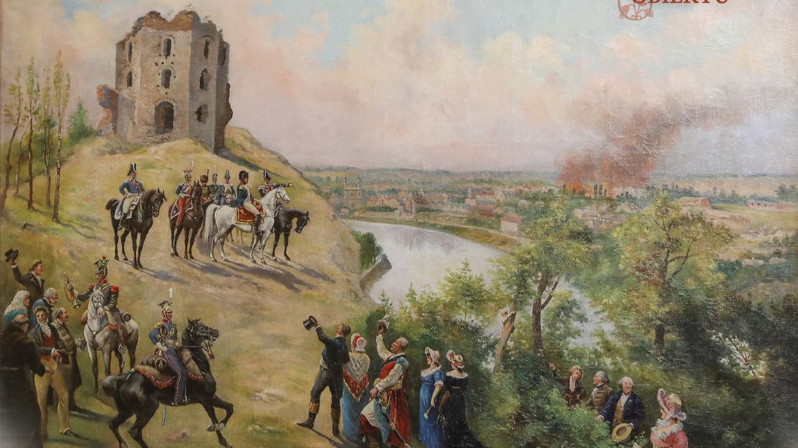 Napoleon pod wieżą Giedymina. Pokaz obrazu w Muzeum Romantyzmu Napoleon pod wieżą Giedymina. Pokaz obrazu w Muzeum Romantyzmu