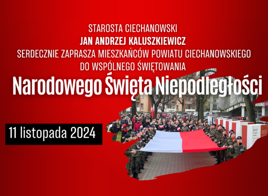 Narodowe Święto Niepodległości w Ciechanowie – uroczystości z koncertem i plenerową wystawą