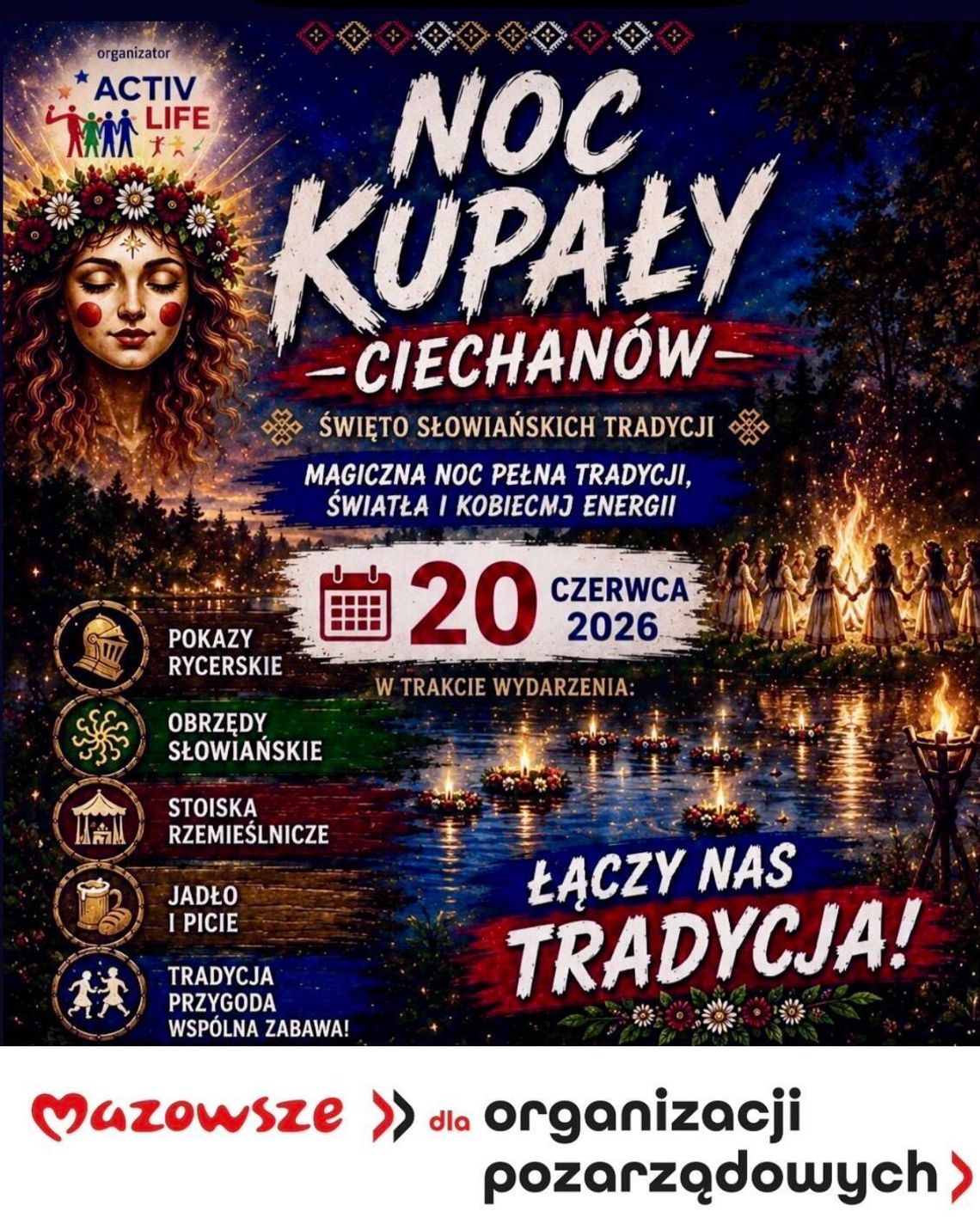 Noc Kupały w Ciechanowie 2026 – Święto Słowiańskich Tradycji i Atrakcje