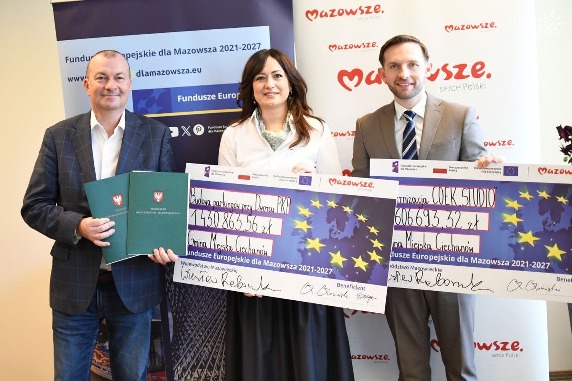 Nowe miejsca parkingowe i odnowione COEK Studio - Ciechanów zmienia się dzięki środkom z UE
