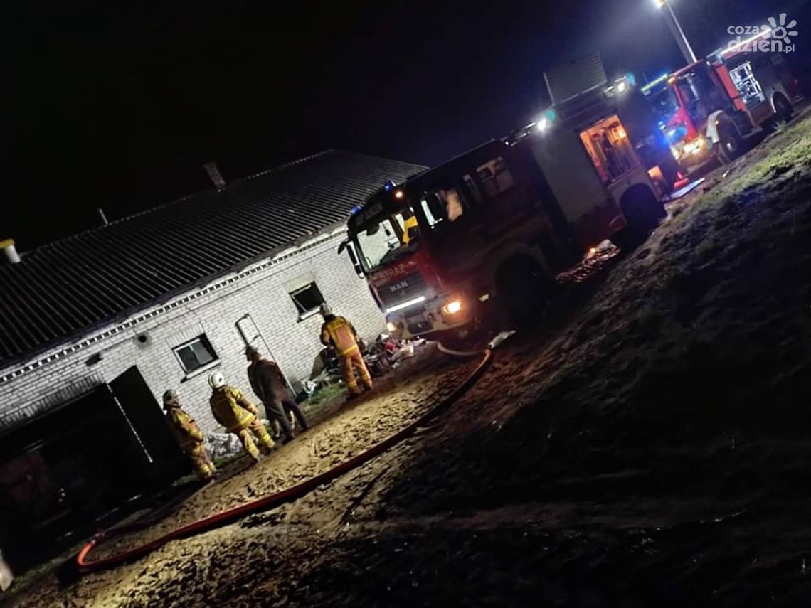 Obrąb. Pożar budynku gospodarczego