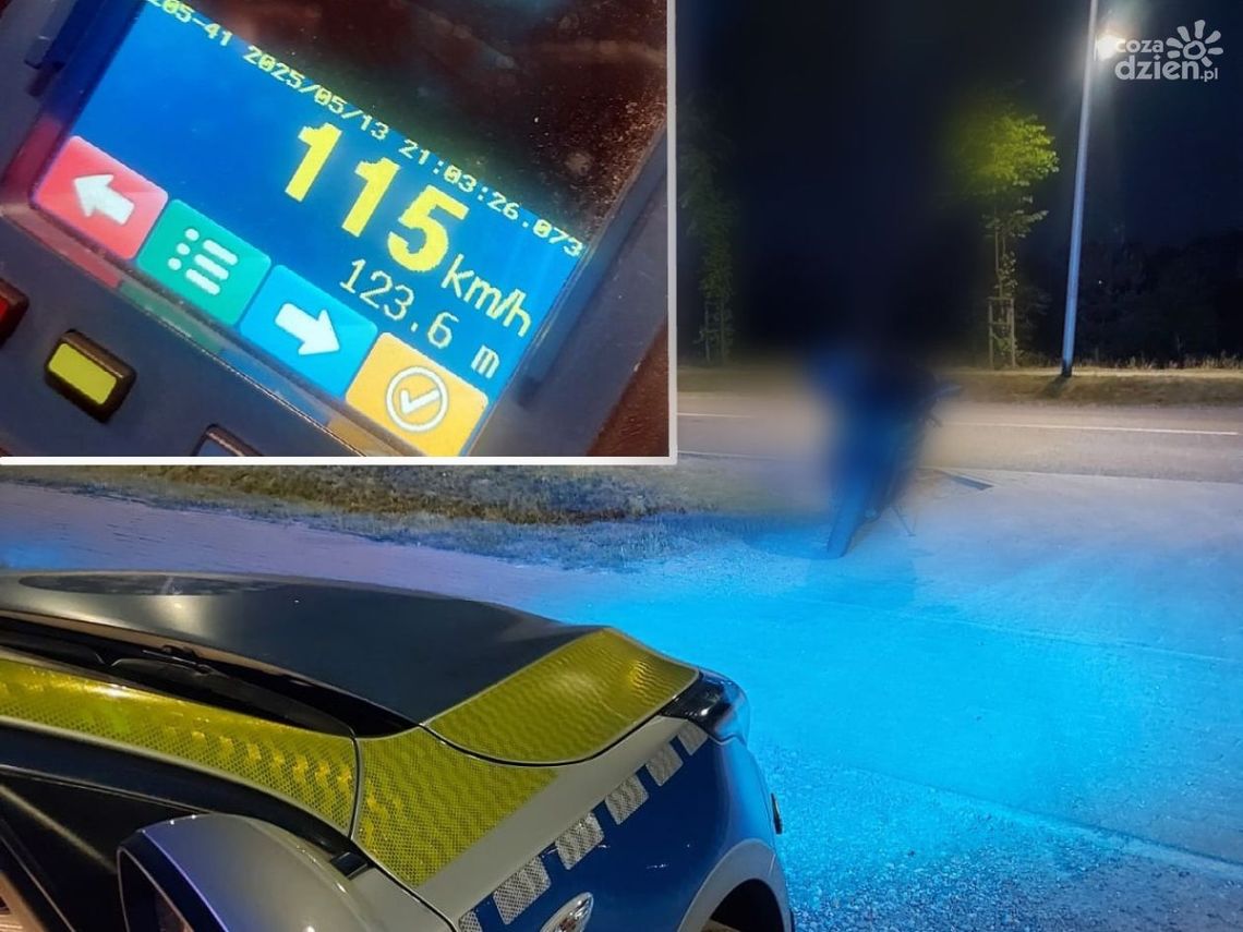 Pędził 115 km/h motocyklem w terenie zabudowanym. 23-latek z powiatu mławskiego stracił prawo jazdy