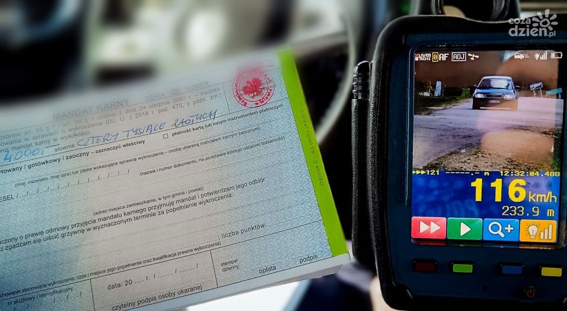 Pędzili 116 km/h w terenie zabudowanym. Dwóch piratów drogowych zatrzymanych przez patrol SPEED