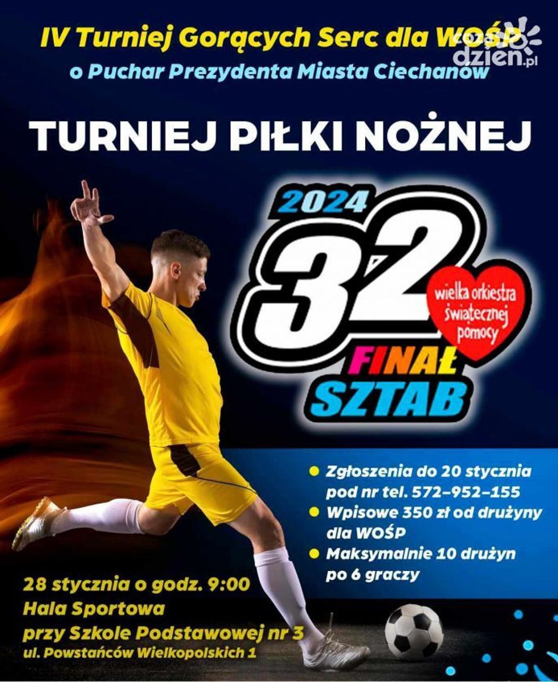 Piłkarze zagrają dla WOŚP 