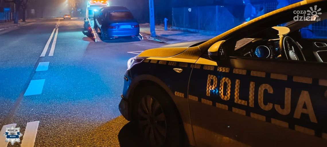 Pirat drogowy w Mławie! 26-latek bez prawa jazdy z czterema zarzutami