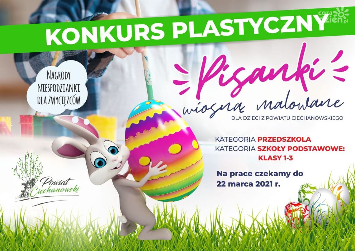 "Pisanki wiosną malowane" czyli konkurs plastyczny Starostwa Powiatowego w Ciechanowie