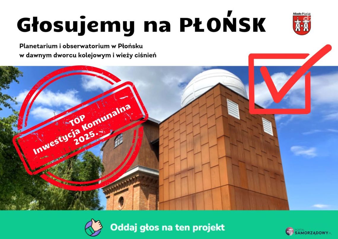 Planetarium w Płońsku walczy o tytuł Top Inwestycji Komunalnej 2025