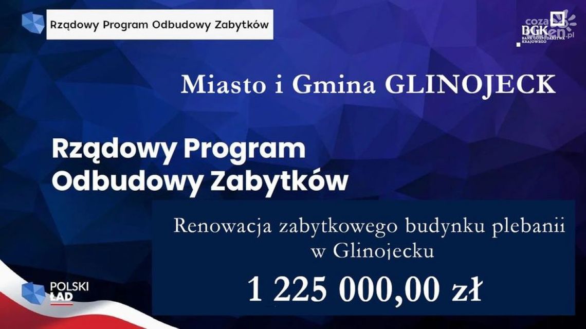 Plebania w Glinojecku do remontu. Pomogą środki rządowe