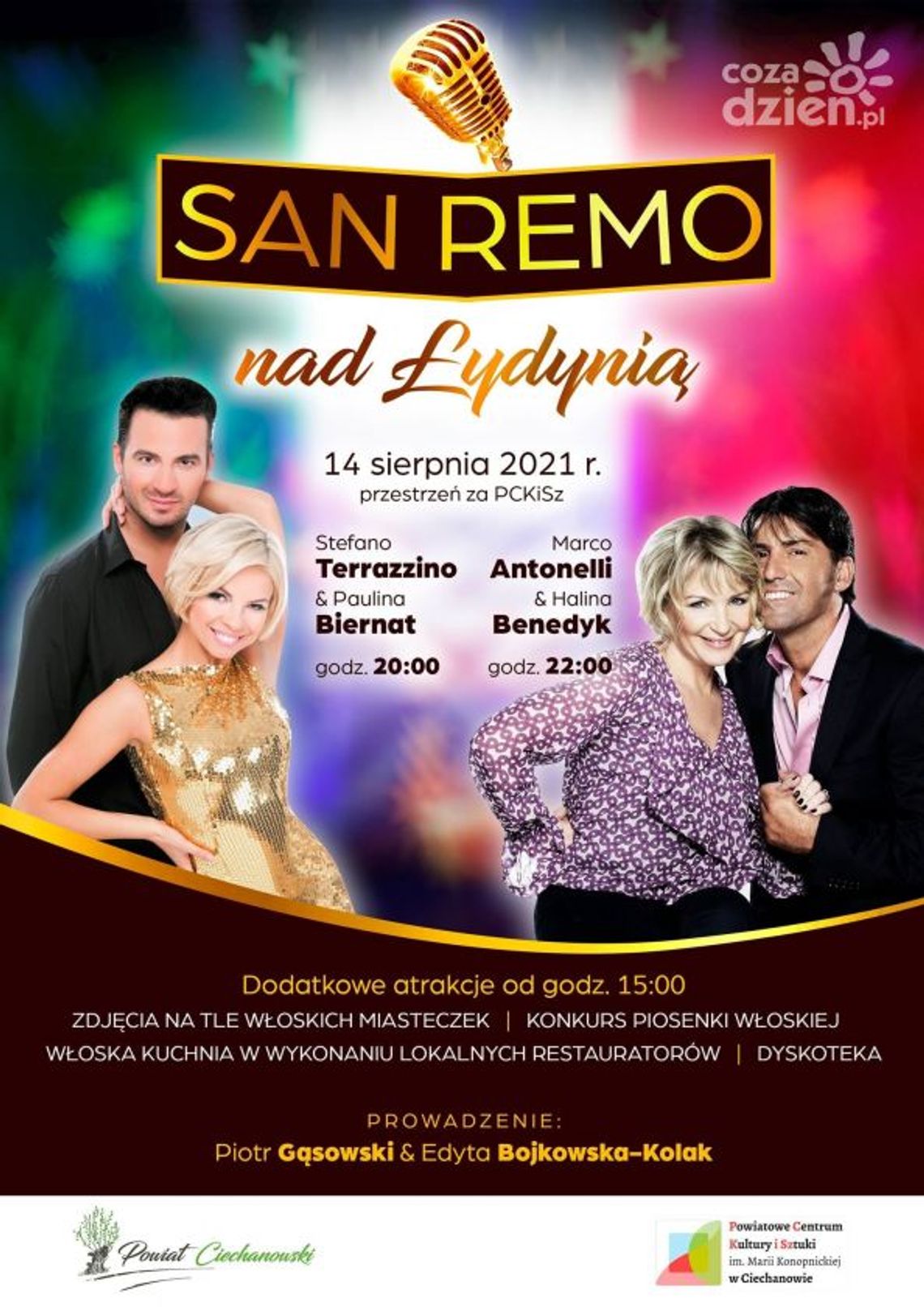 Po włosku w Ciechanowie? Znamy szczegóły festiwalu 'San Remo nad Łydynią' Po włosku w Ciechanowie? Znamy szczegóły festiwalu 'San Remo nad Łydynią'