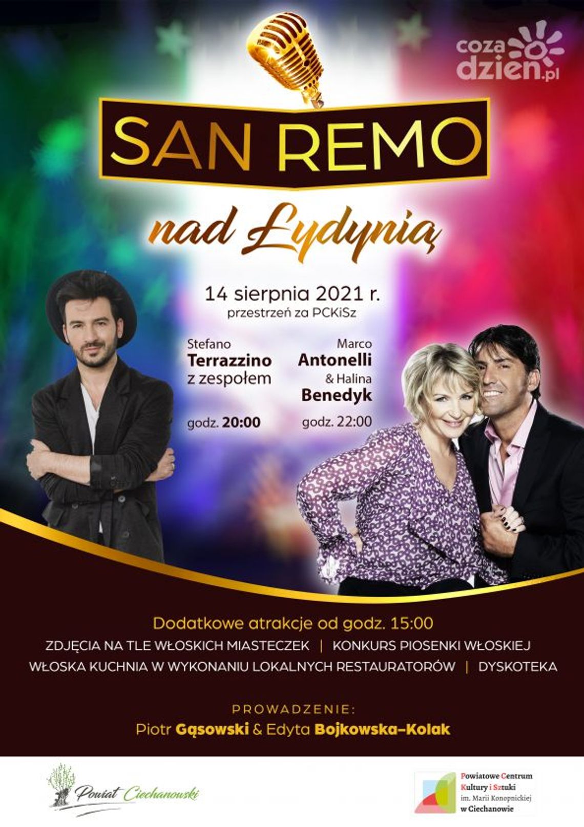 Po włosku w Ciechanowie? Znamy szczegóły festiwalu "San Remo nad Łydynią"