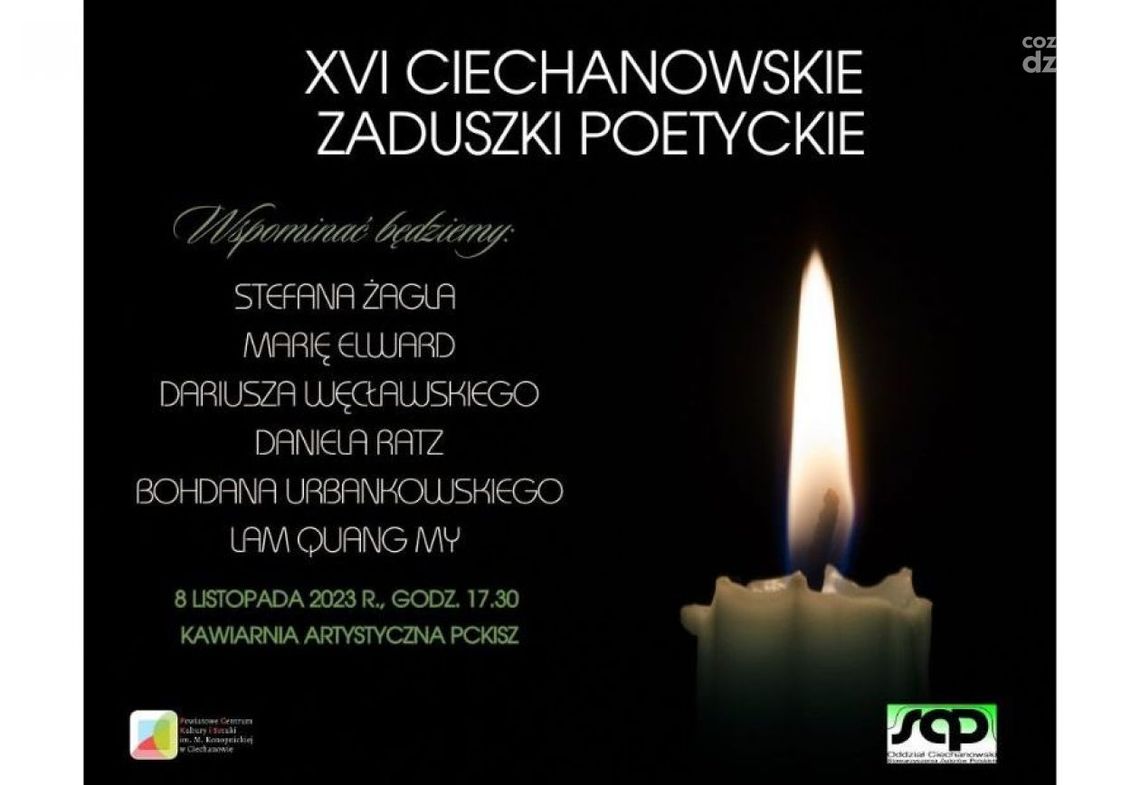 Podczas XVI Zaduszek Poetyckich wspomną poetów, którzy odeszli w ciągu minionego roku