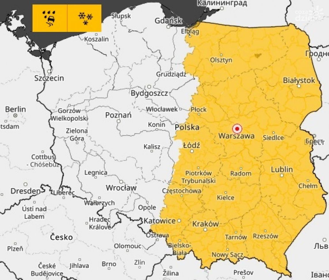 Pogorszenie warunków pogodowych w regionie 