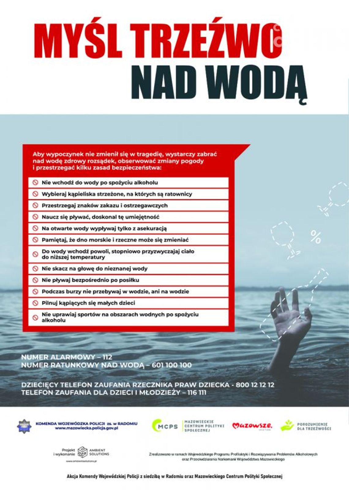 Policja rozpoczęła akcję prewencyjną dotyczącą ryzykownych zachowań nad wodą po spożyciu alkoholu