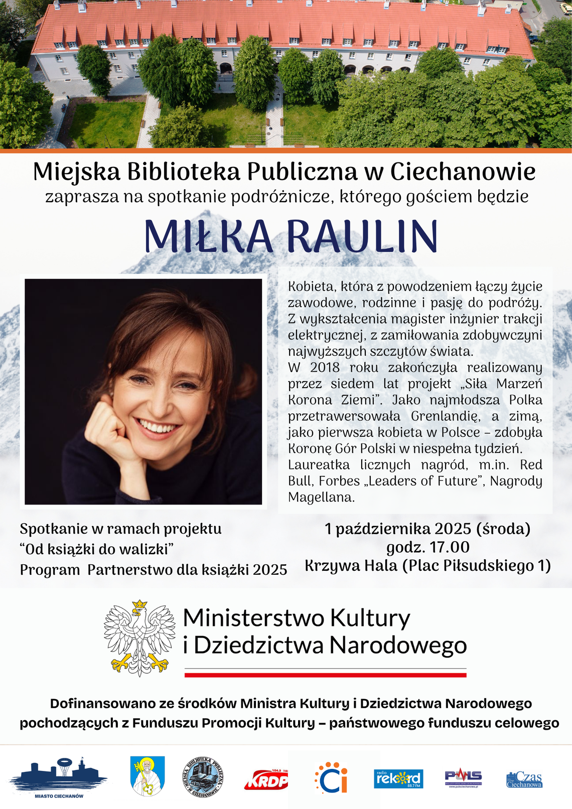 Polska himalaistka i podróżniczka, Miłka Raulin będzie gościem MBP w Ciechanowie