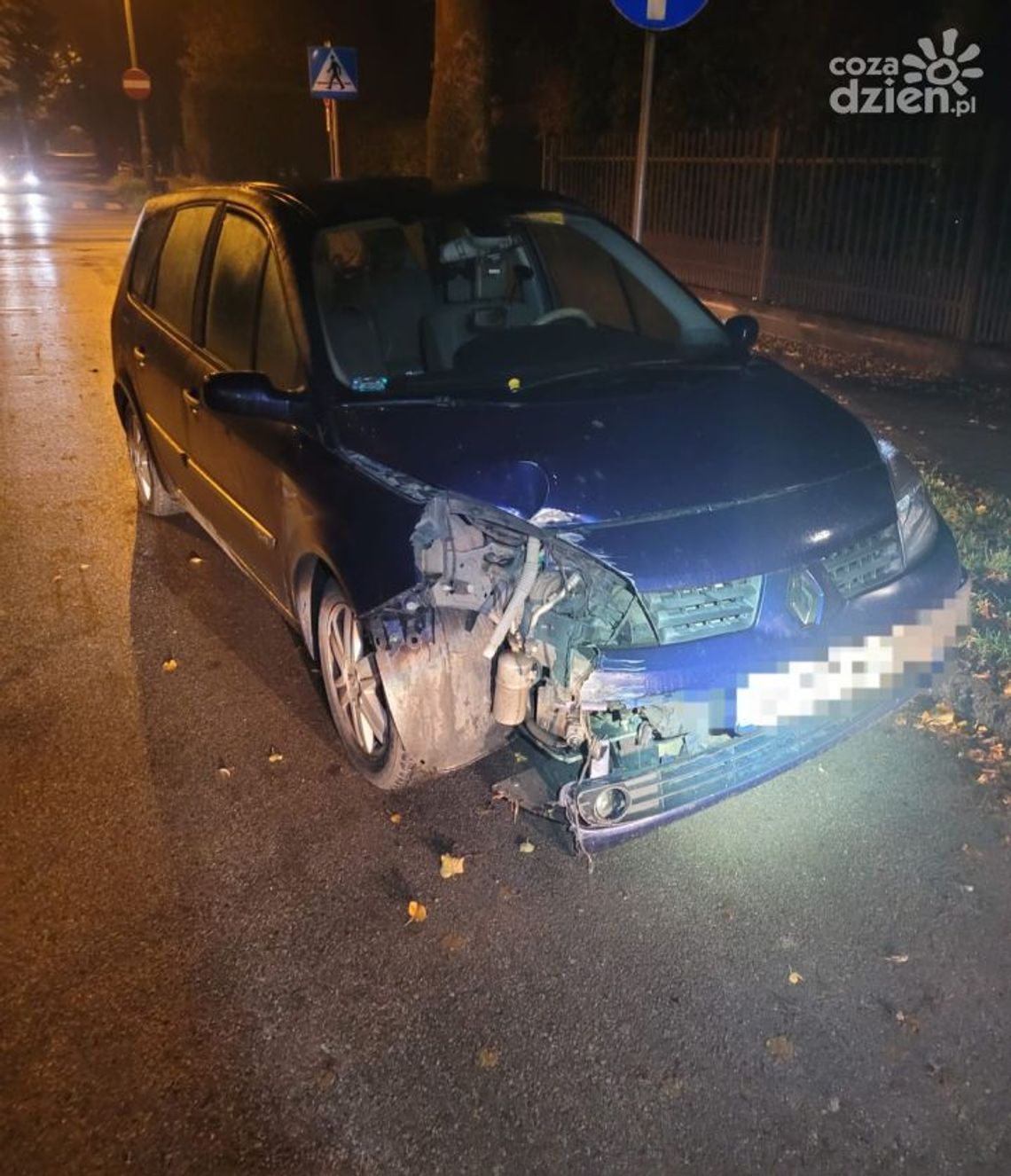 Ponad 3 promile i zderzenie z latarnią!