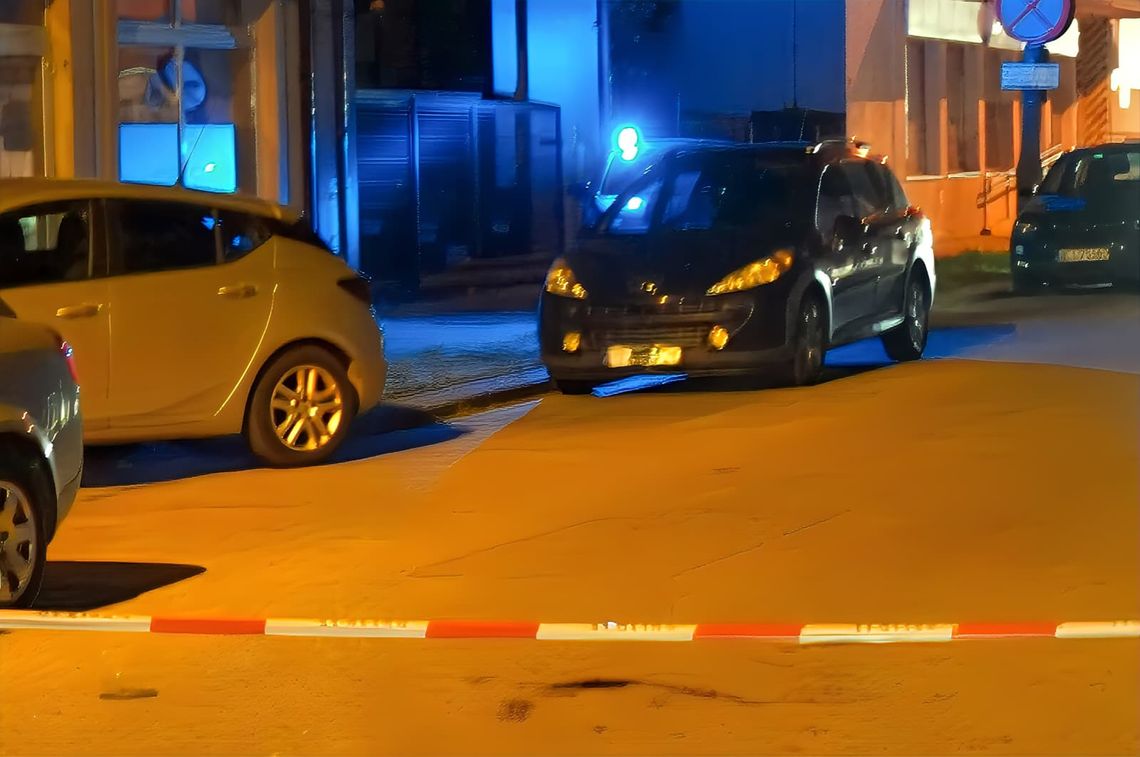 Policja na miejscu strzelaniny w Ciechanowie przy ul. Śląskiej.