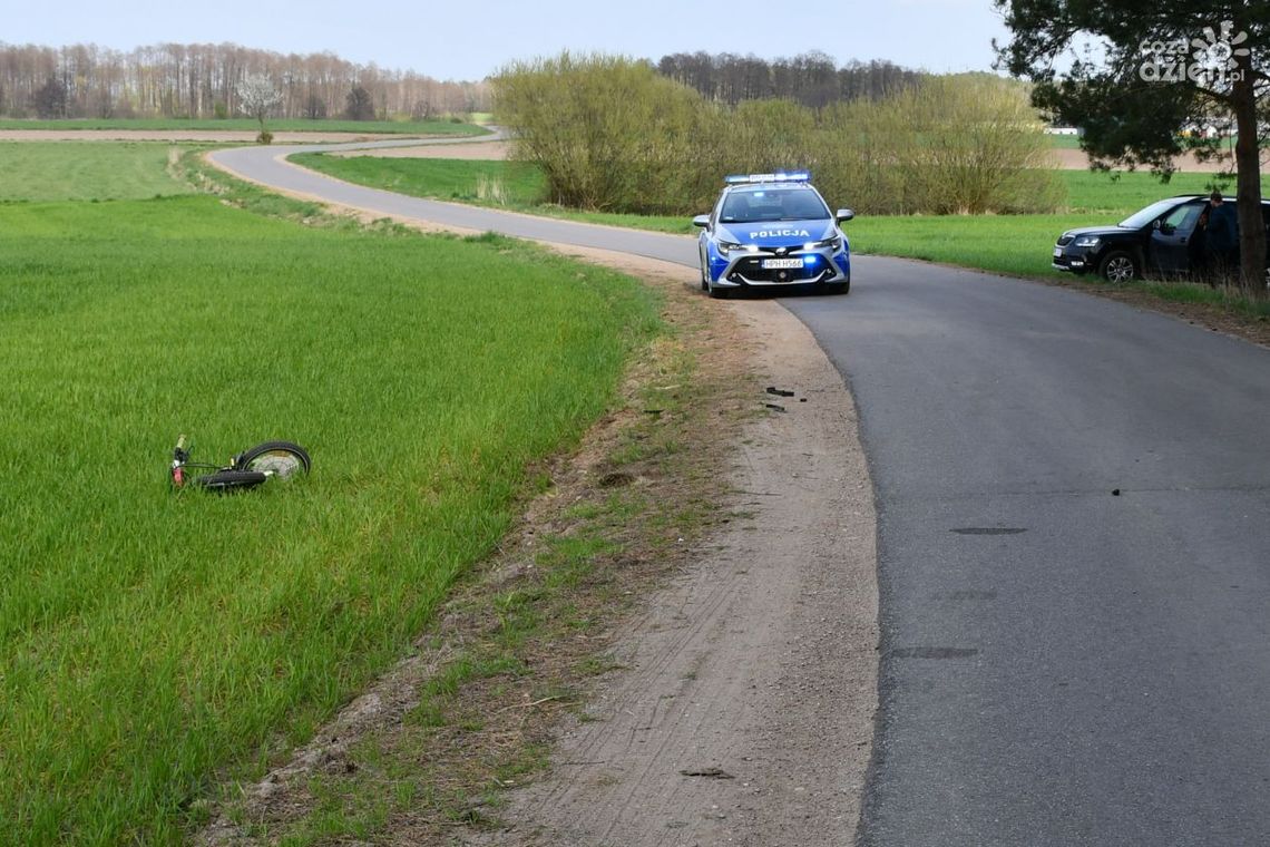 Poważny wypadek pod Dzierzgowem. Ranna 5 letnia rowerzystka