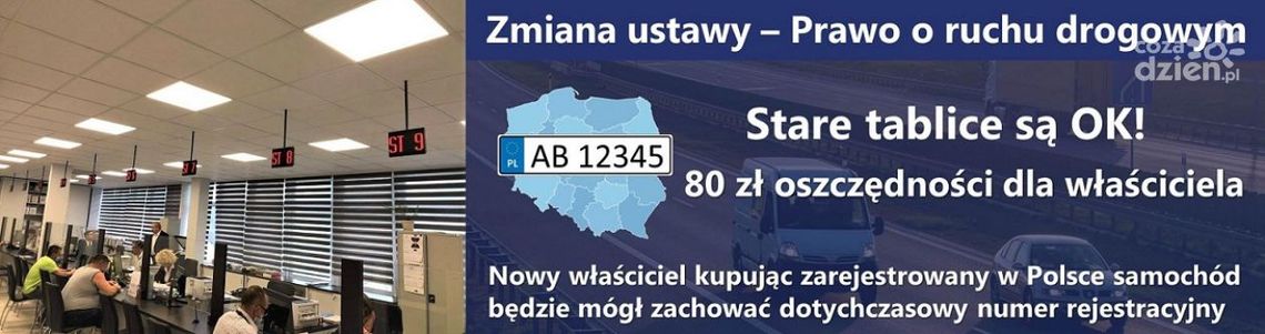 Pozostawianie istniejących tablic przy rejestracji cieszy się popularnością w Ciechanowie
