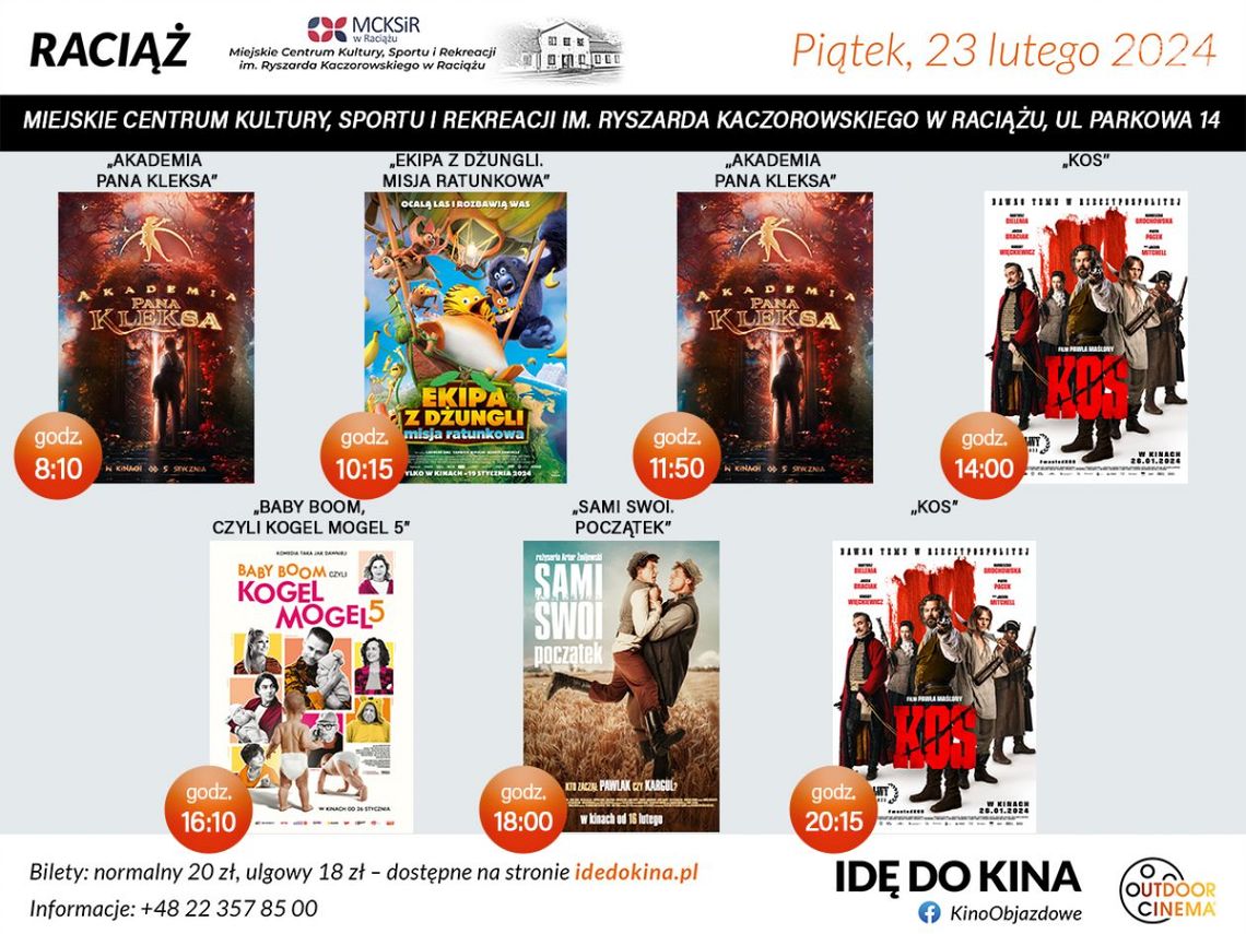 Profesjonalne Kino Objazdowe przyjedzie do Raciąża