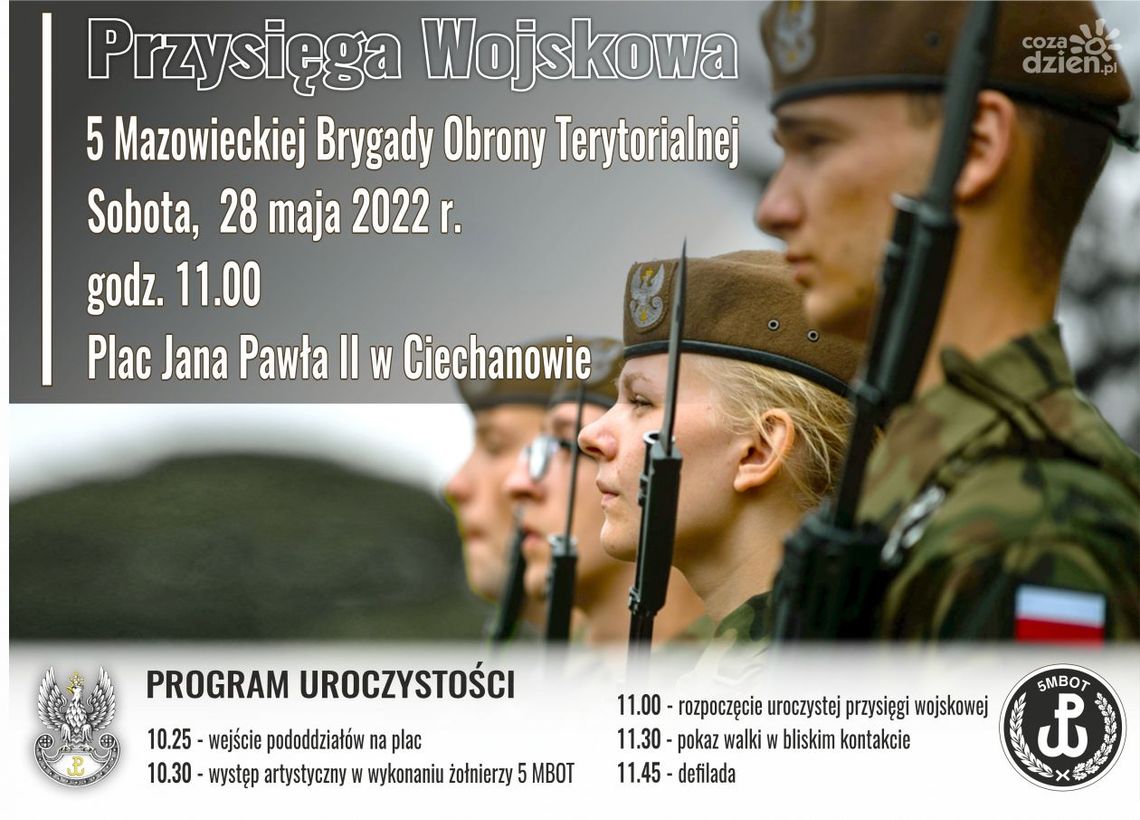 Przysięga terytorialsów na ciechanowskim Rynku