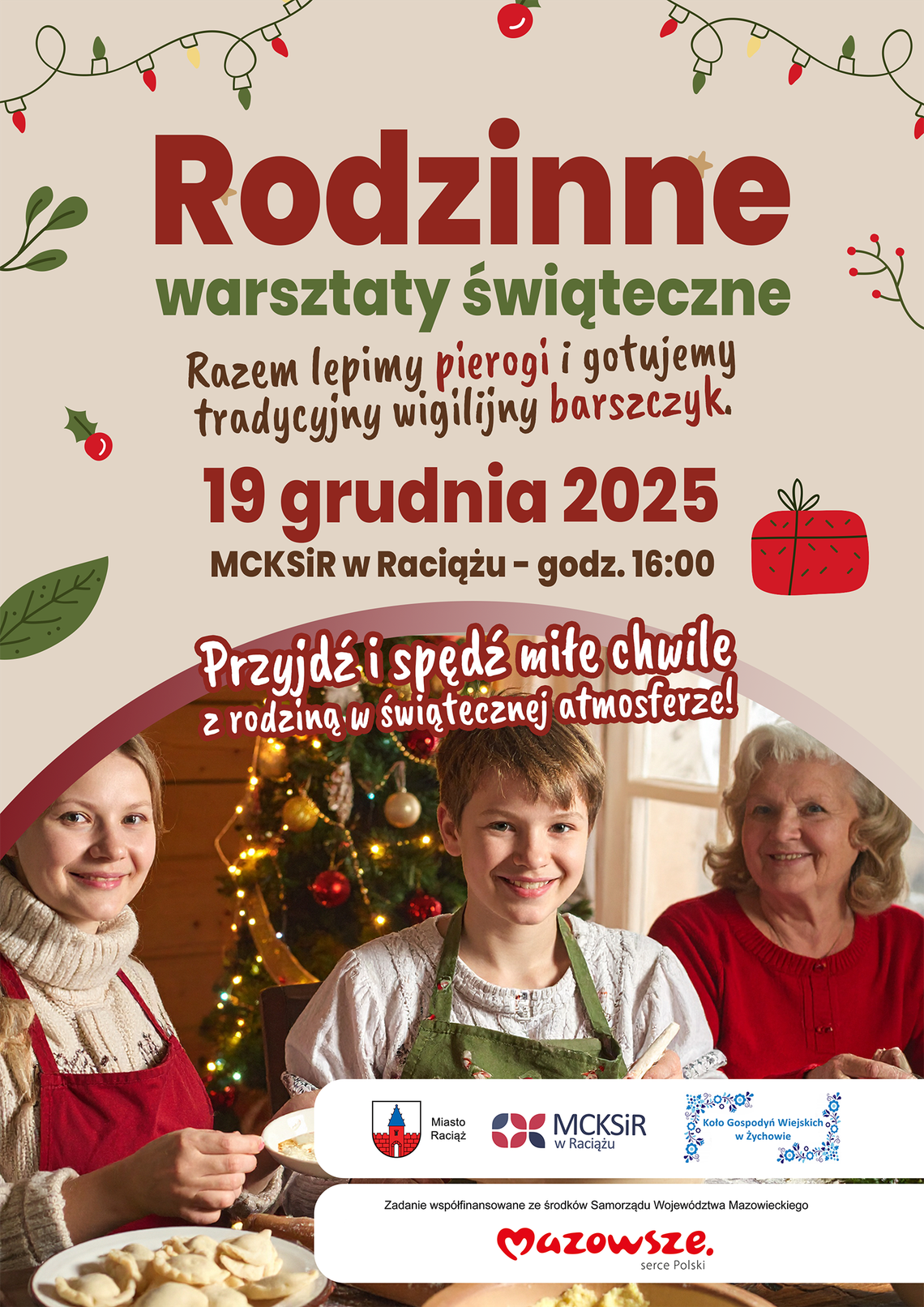 Raciąż. 19 grudnia MCKSiR organizuje świąteczne warsztaty Raciąż. 19 grudnia MCKSiR organizuje świąteczne warsztaty