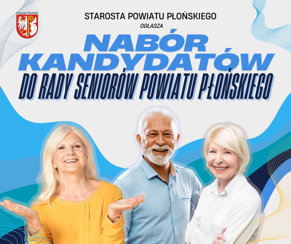 Rada Seniorów Powiatu Płońskiego - nabór kandydatów!