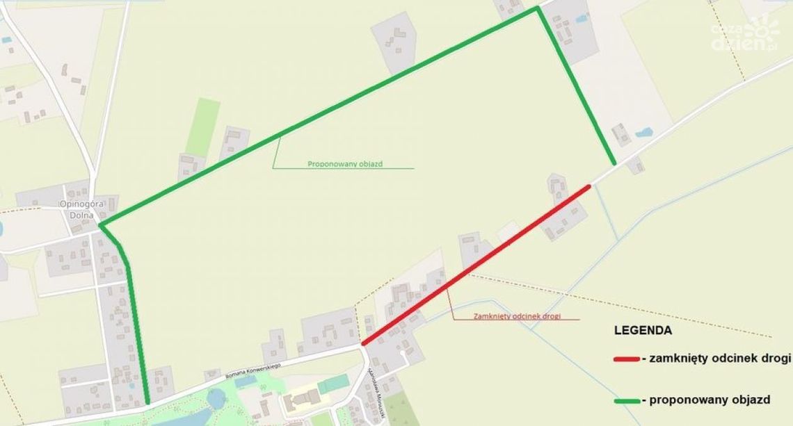 Remont drogi Opinogóra-Długołęka. W poniedziałek kierowców czekają utrudnienia. 