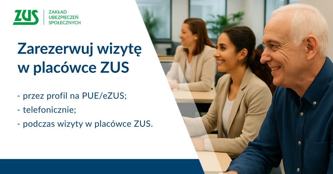 Rezerwacja wizyt w ZUS. Wygoda, oszczędność czasu i większy komfort dla klientów Rezerwacja wizyt w ZUS. Wygoda, oszczędność czasu i większy komfort dla klientów