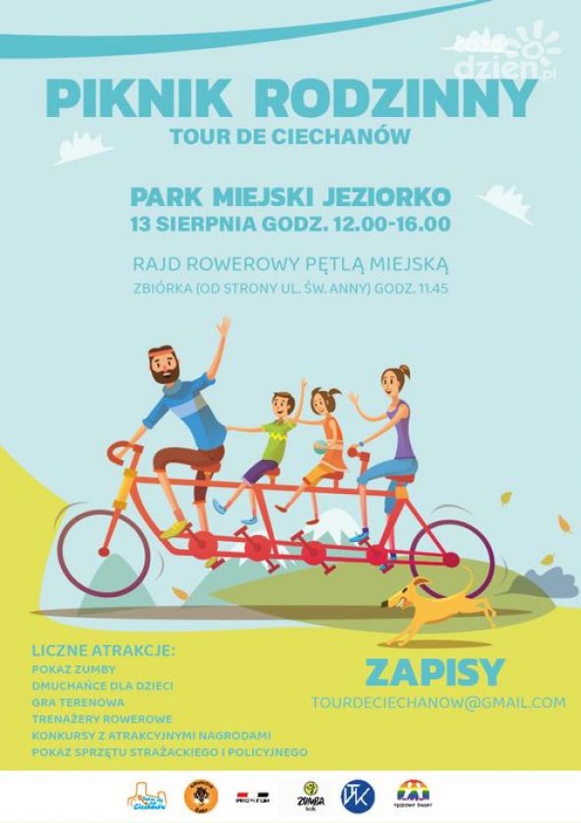 Rodzinny Piknik Rowerowy w parku Jeziorko
