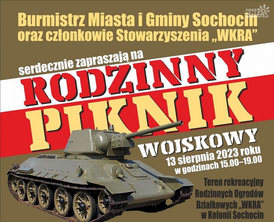 Rodzinny Piknik Wojskowy już 13 sierpnia w Kolonii Sochocin 