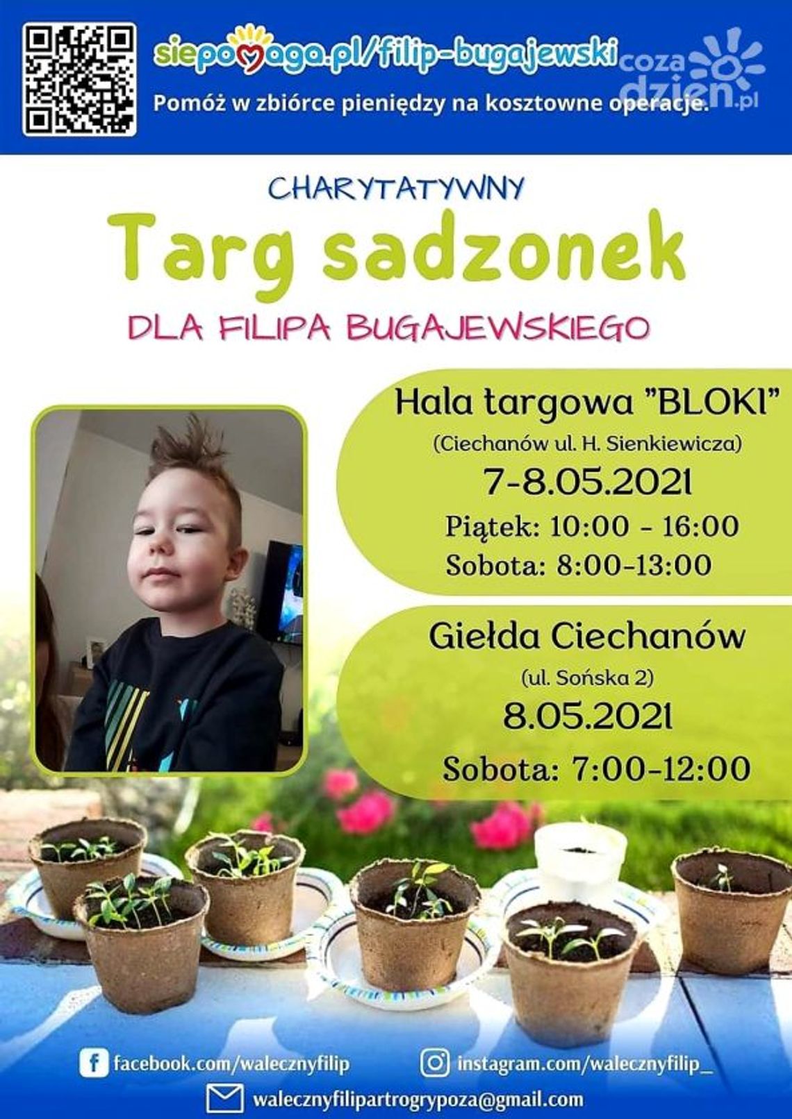 SADZONKI KUPUJESZ, ZDROWIE RATUJESZ- czyli o najnowszej akcji dla Filipa Bugajewkiego!
