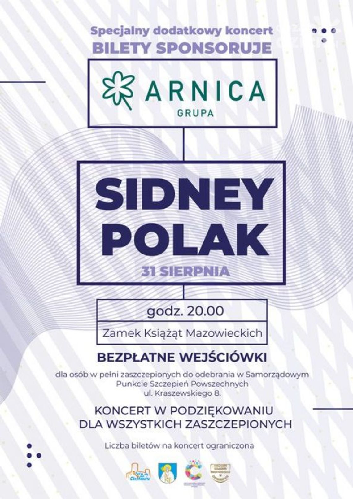 Sidney Polak zagra w Ciechanowie jedynie dla zaszczepionych?