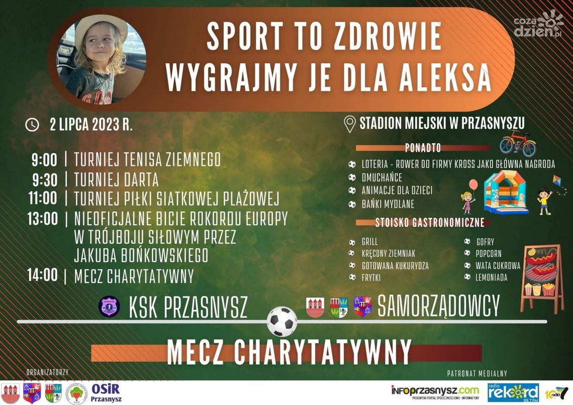 "SPORT TO ZDROWIE - WYGRAJMY JE DLA ALEKSA"