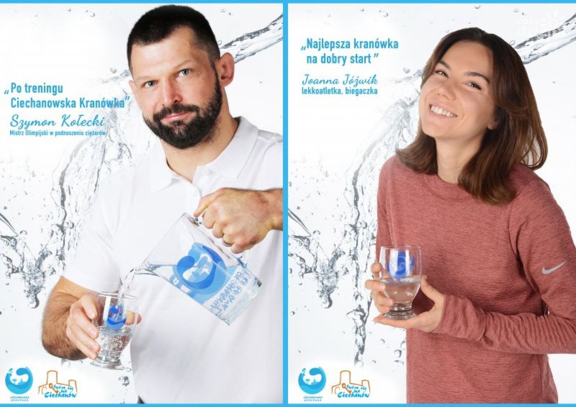 Sportowcy promują ciechanowską kranówkę