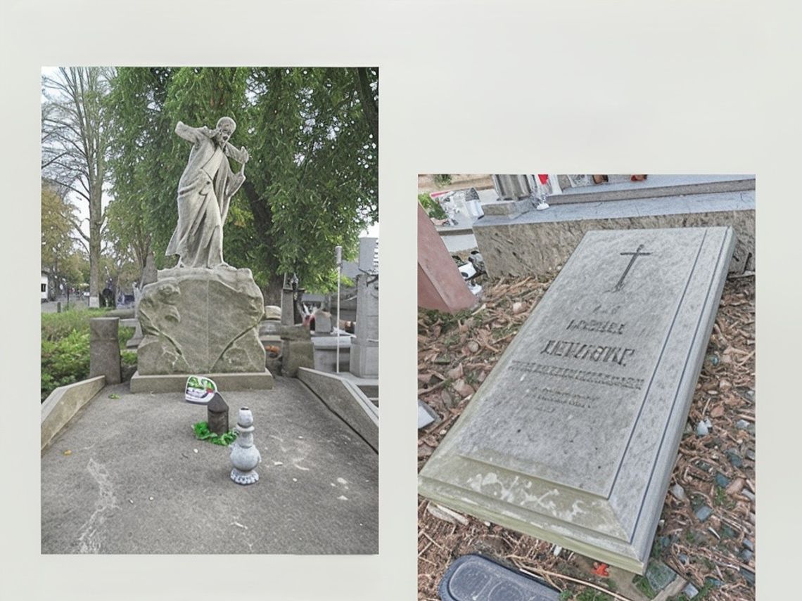 Spotkacie ich z puszkami. Rusza zbiórka na ratowanie zabytkowych grobów. Wśród wolontariuszy dziennikarze. Zdjęcie grobów do odnowienia w przyszłym roku w Ciechanowie