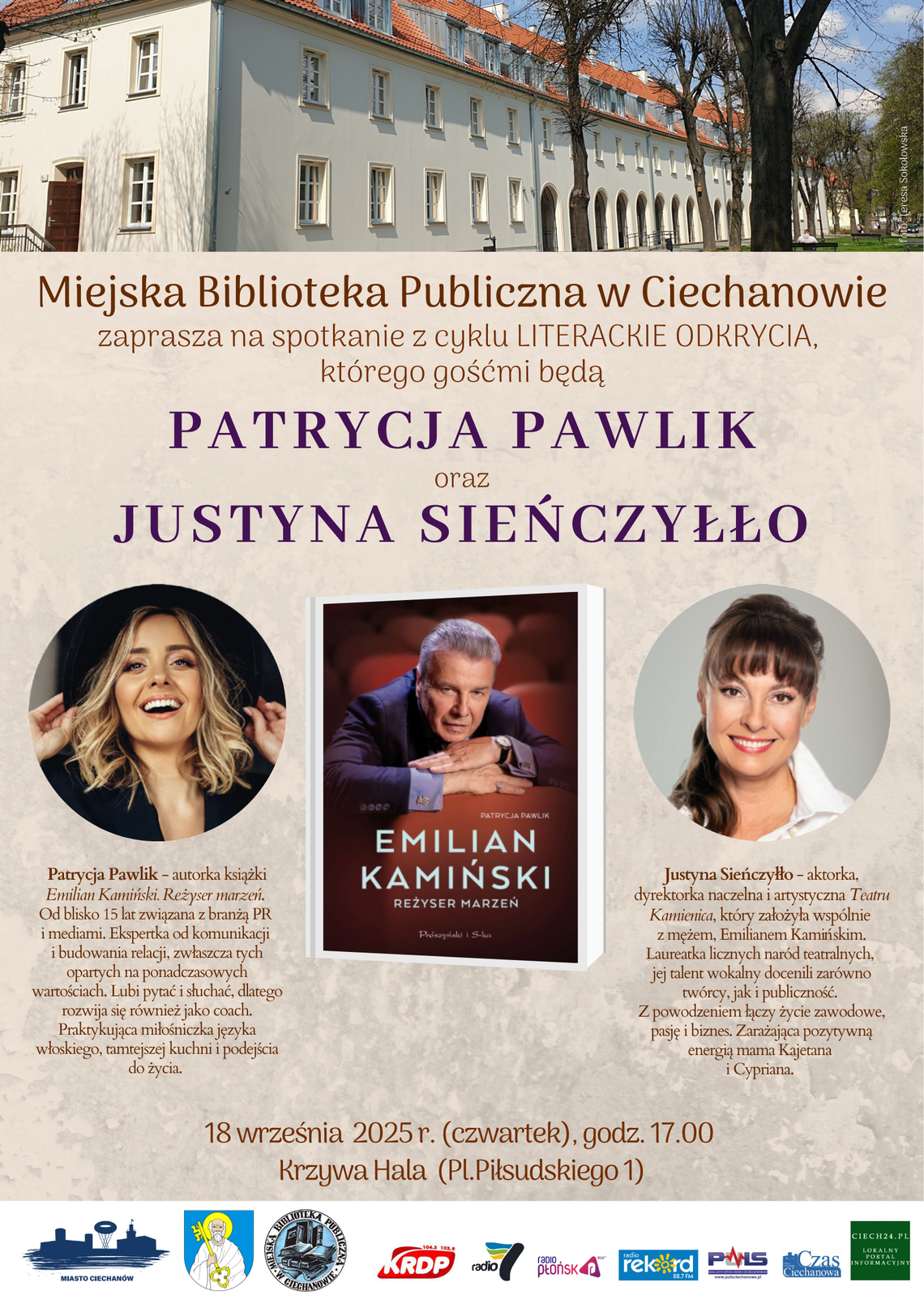 Spotkanie autorskie z Patrycją Pawlik i Justyną Sieńczyłło – opowieść o Emilianie Kamińskim