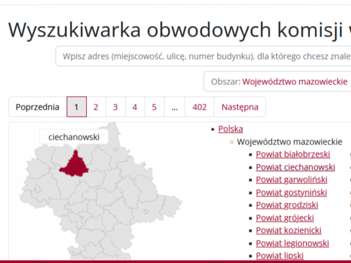 Sprawdź gdzie możesz zagłosować w dzisiejszych wyborach