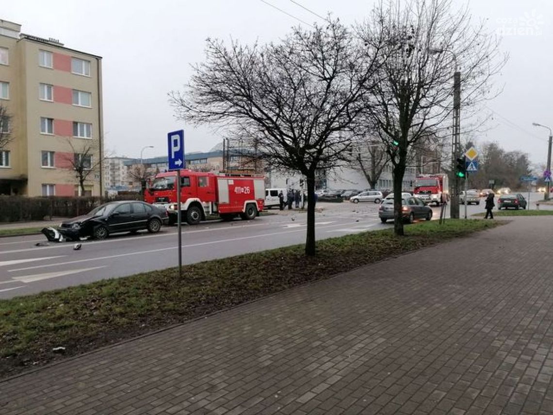 Stłuczka w centrum Ciechanowa Stłuczka w centrum Ciechanowa