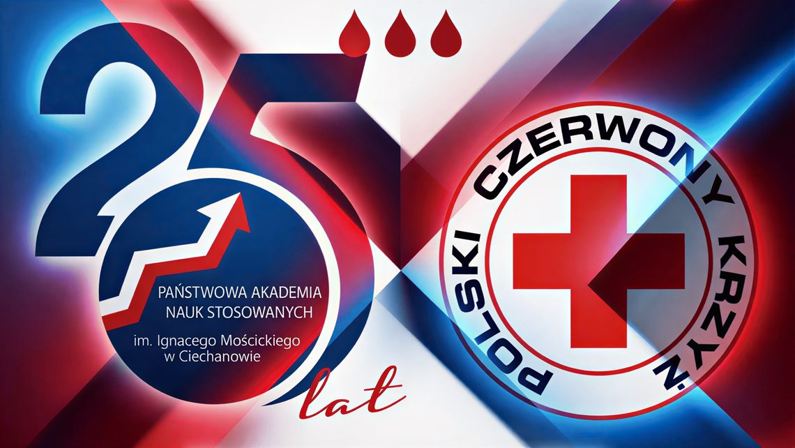 Studenci z ciechanowskiej PANS zapraszają do oddania krwi. Akcja już we wtorek Plakat - krwiodawstwo