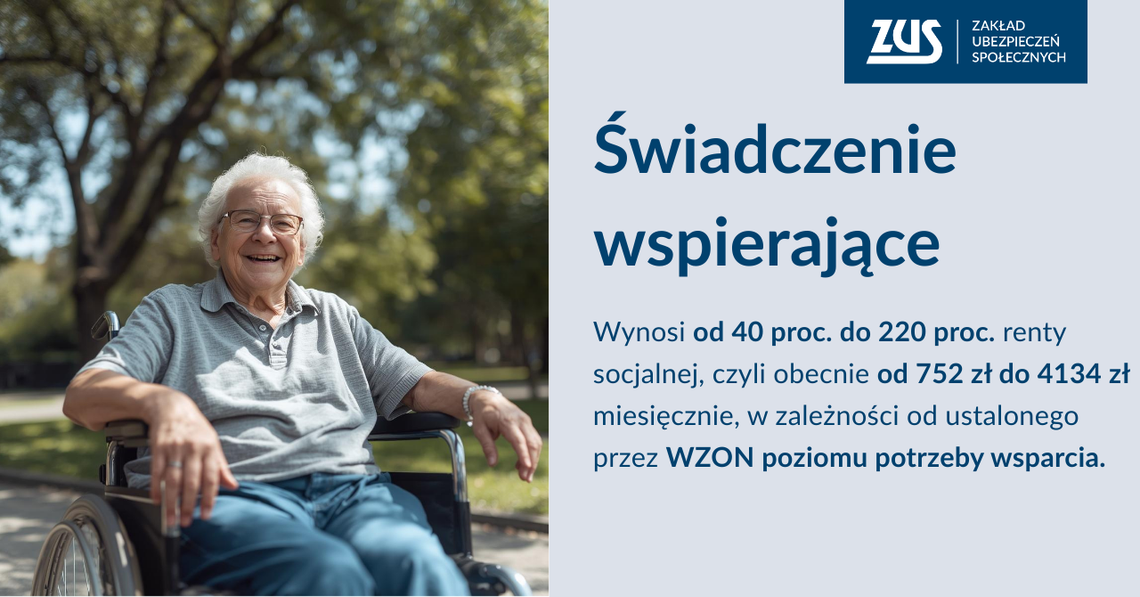 Plakat o świadczeniu wspierającym