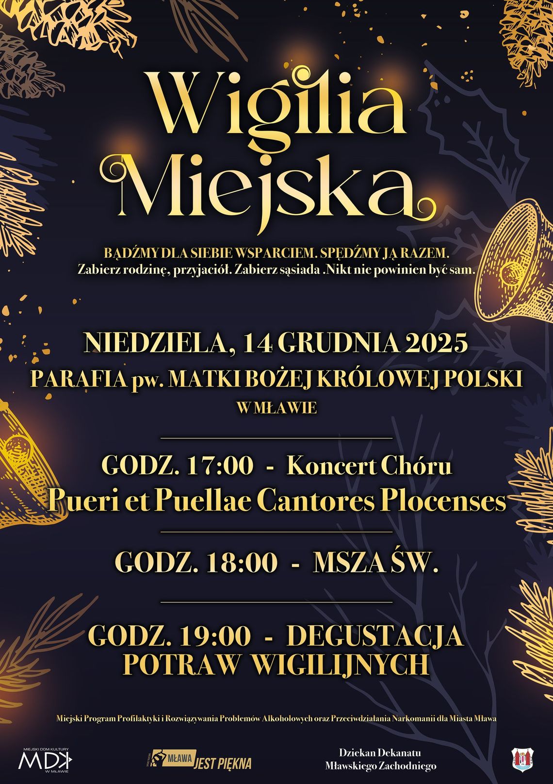 Świąteczny koncert chóru i wigilia miejska w Mławie