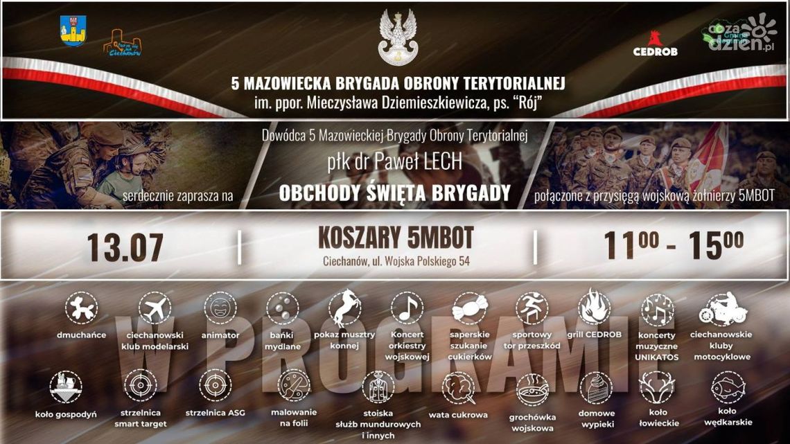 Święto 5 Mazowieckiej Brygady OT w Ciechanowie 