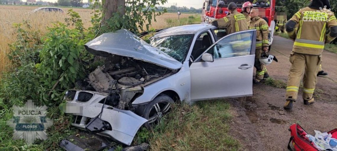 Szok w powiecie płońskim - dwoje kierowców w 30 minut wjechało do rowu. Mieli ponad 3 promile