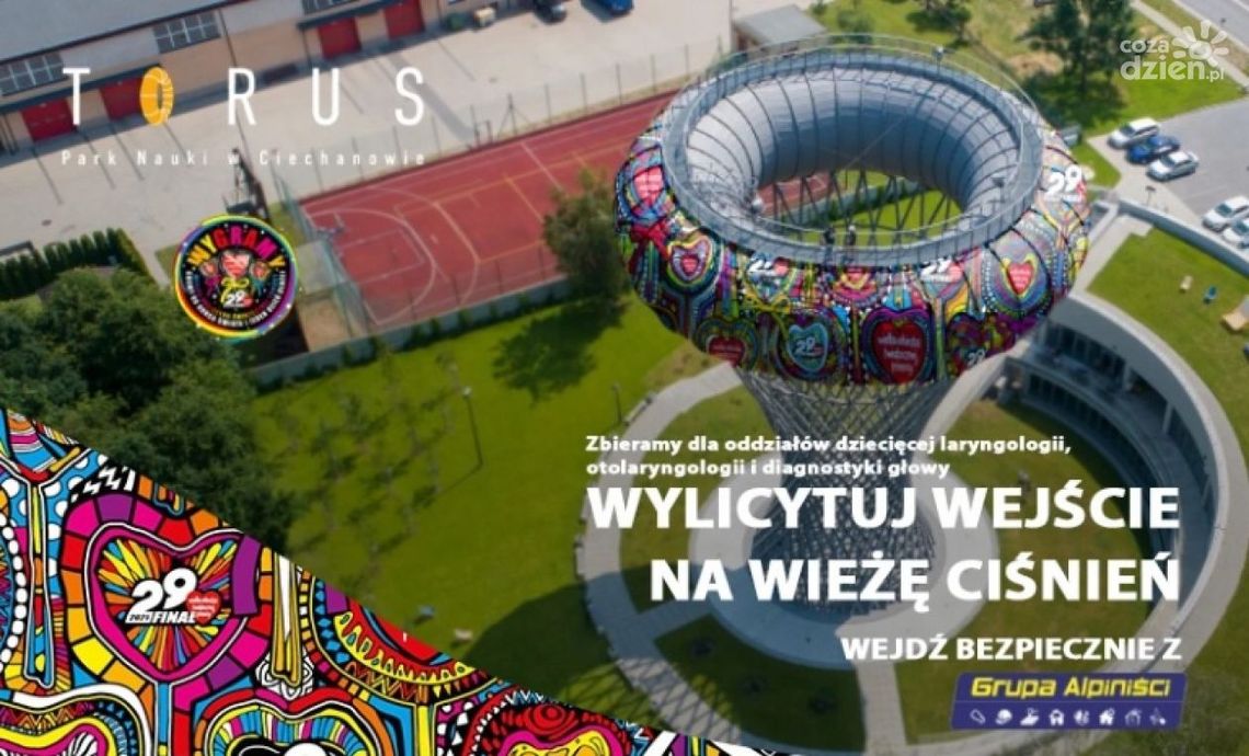 Torus gra z Wielką Orkiestrą Świątecznej Pomocy! Do wylicytowania wejście na wieżę!