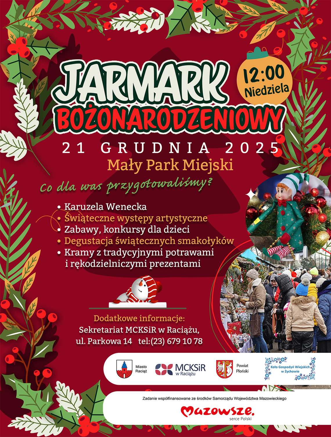 Tradycja i świąteczna radość. Bożonarodzeniowy Jarmark w Raciążu