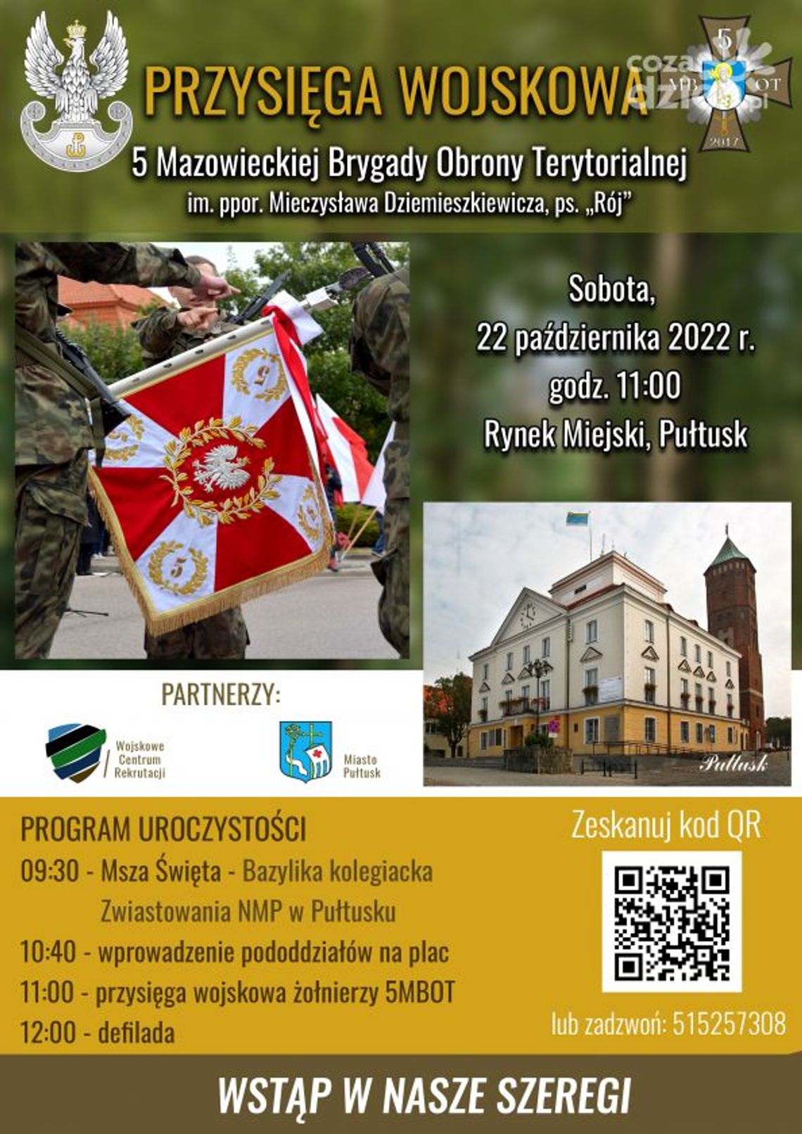 Trzydziesta przysięga terytorialsów 5
Mazowieckiej Brygady OT
