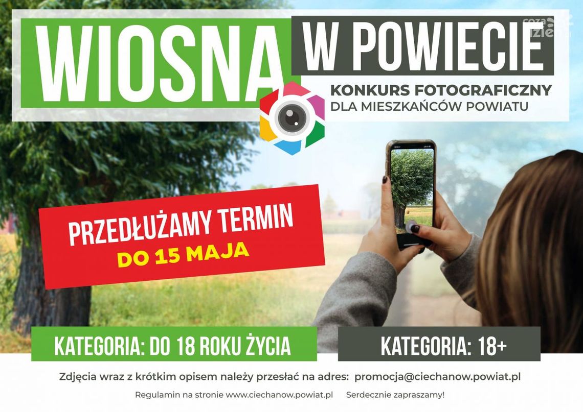 Uchwyć "Powiat w wiosennym kadrze"! Przedłużony termin nadsyłania prac! 