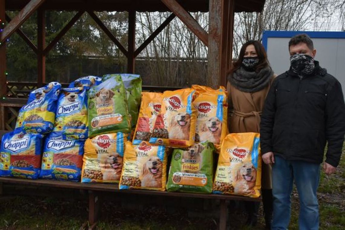 Urząd Miasta Ciechanów podarował "Świąteczną pakę dla psiaka"
