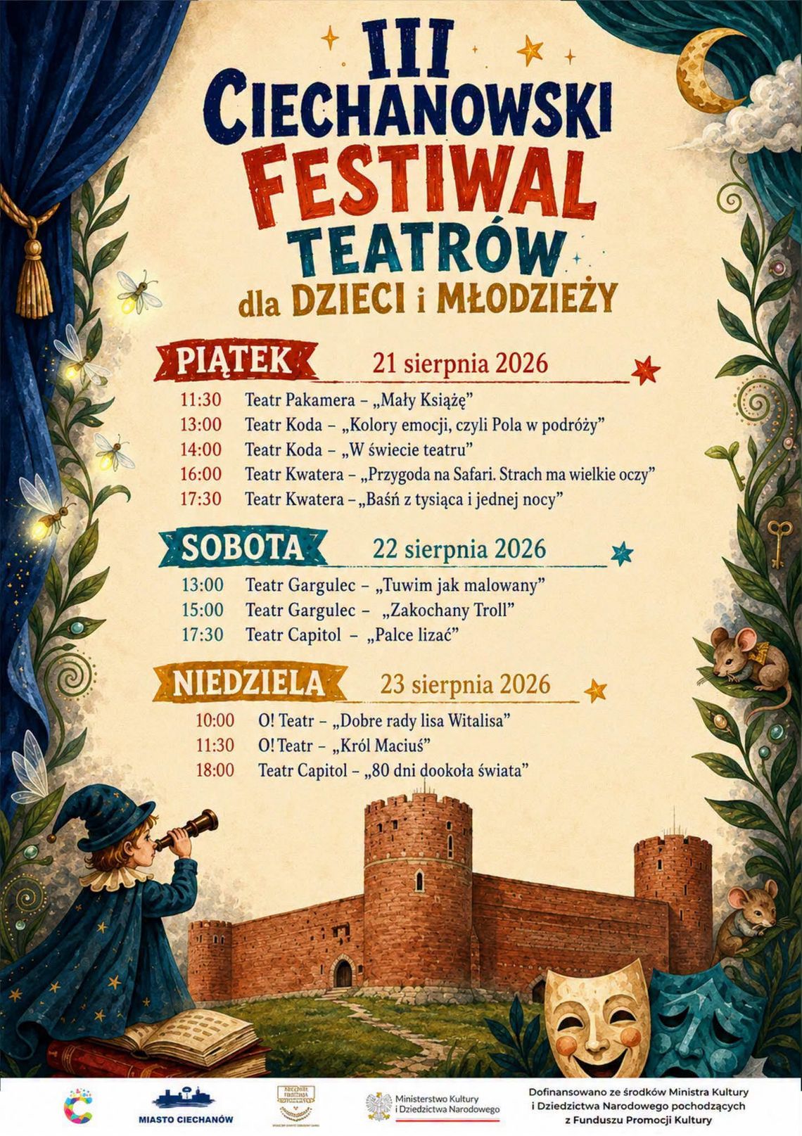 Uwaga!!!  III Ciechanowski Festiwal Teatrów dla Dzieci i Młodzieży -zmiana lokalizacji